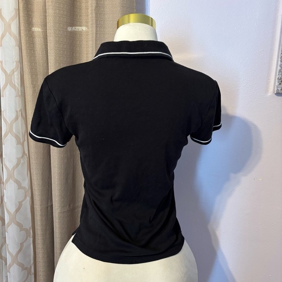 Tommy Hilfiger Women's Black Polo Short Sleeve Tee - Picture 2 of 3